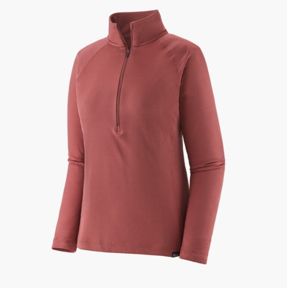 Patagonia Capilene Midweight Zip - Neck Top In Rosehip Size Medium - Picture 4 of 9